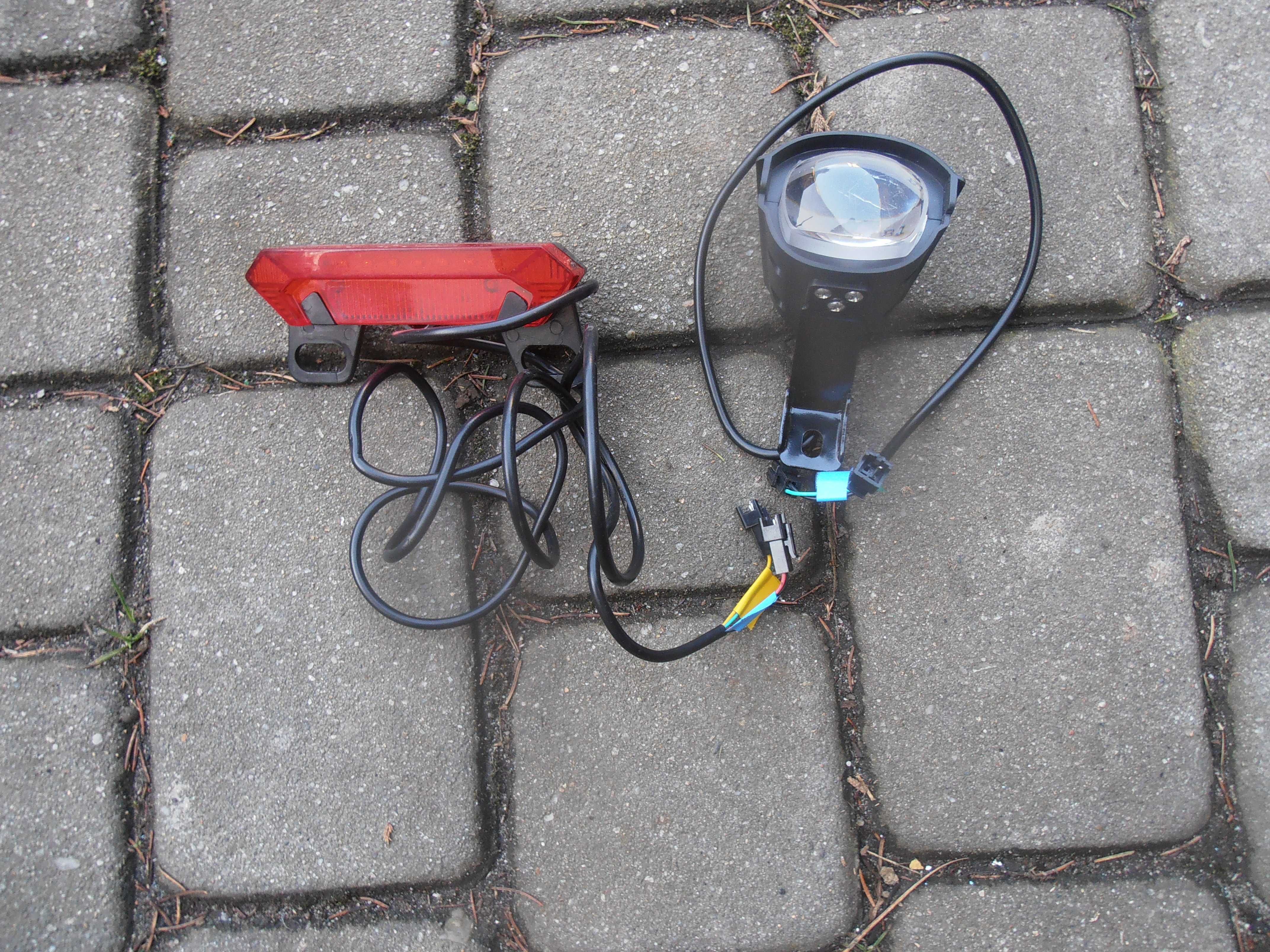 Lampa przednia i tylna do roweru elektrycznego 48V