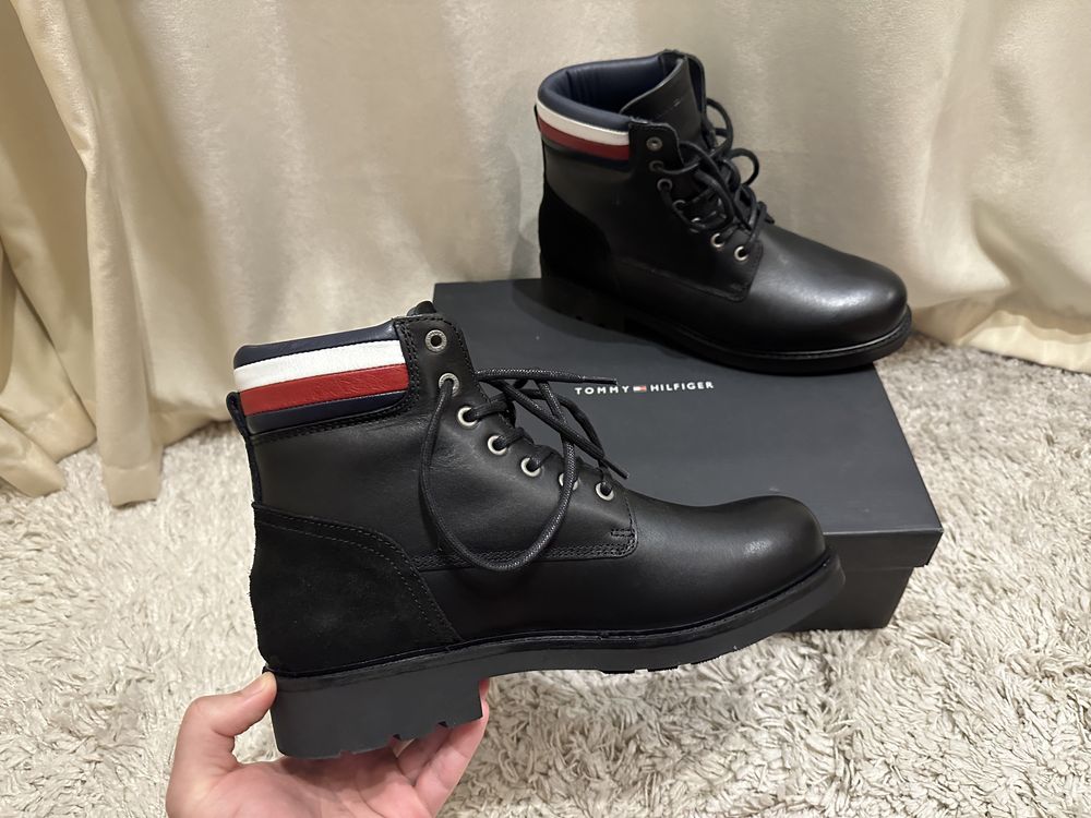 Новые Кожанные Мужские Ботинки Tommy Hilfiger 42(Покупались за 7499)