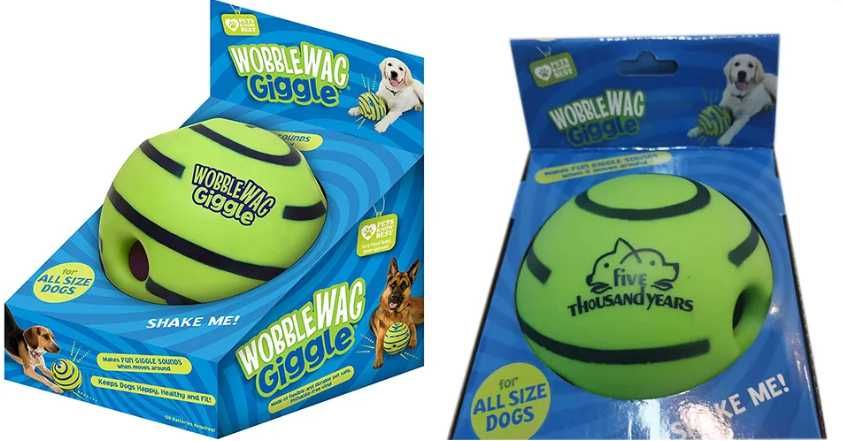 Interaktywna piłka dla psa Wobble Wag Giggle.