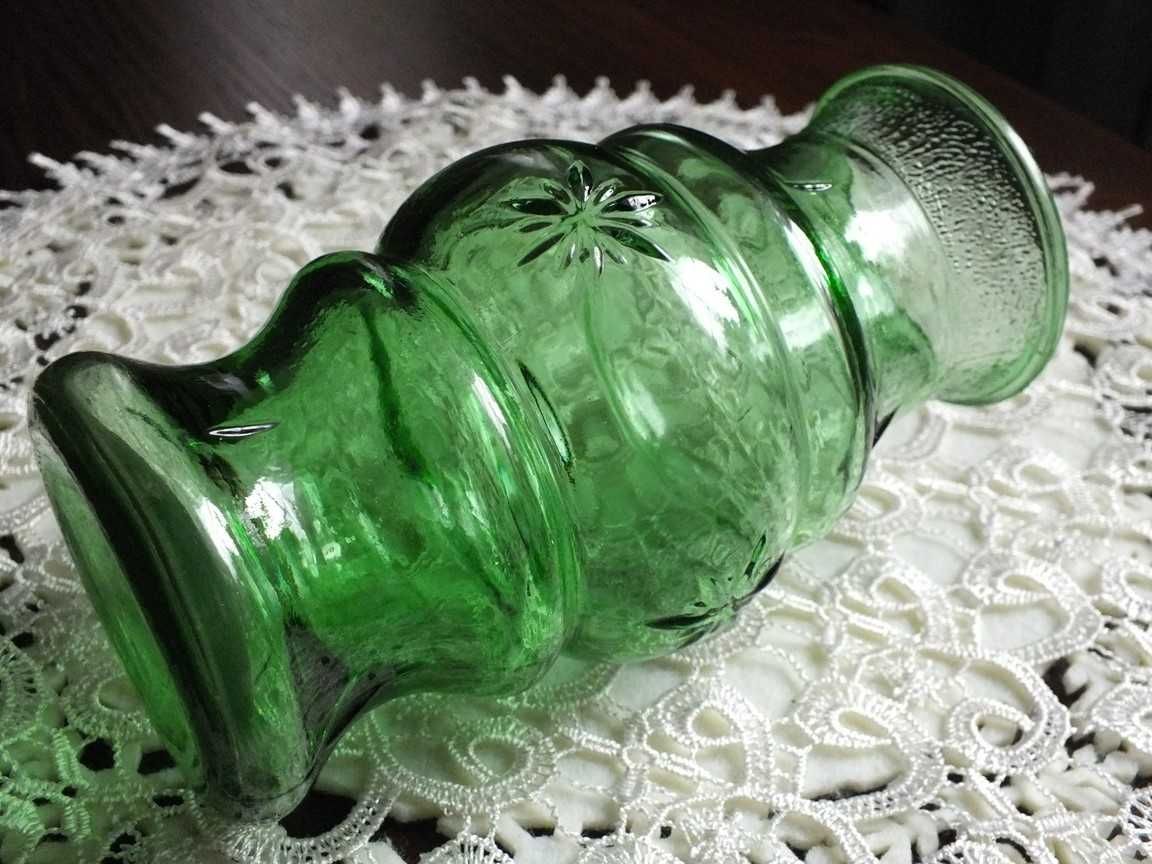 Stary wazon z PRL zielone szkło butelkowe lata 60-70' Oryginalny