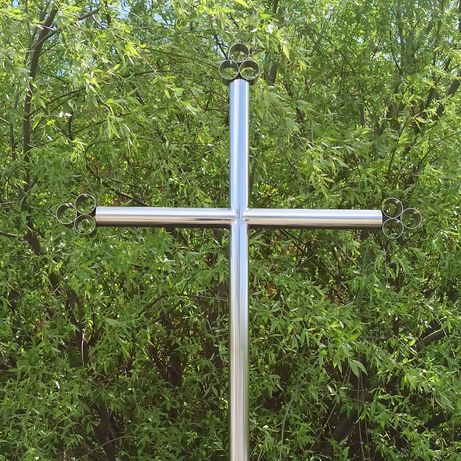 Хрест  на могилу з нержавіючої сталі Хрест на кладовище з нержавійки