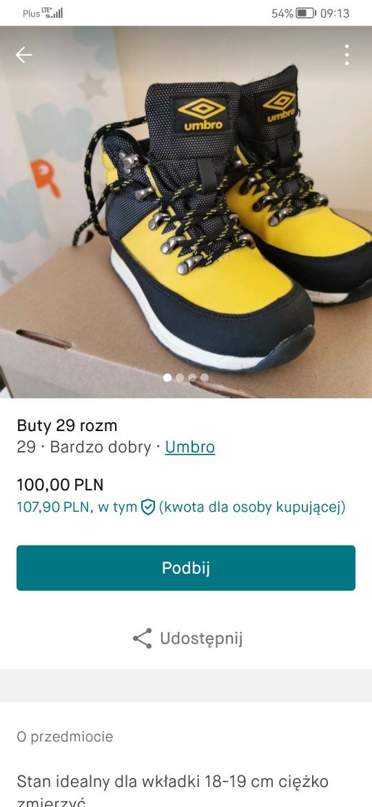 Buty za kostkę rozm 29