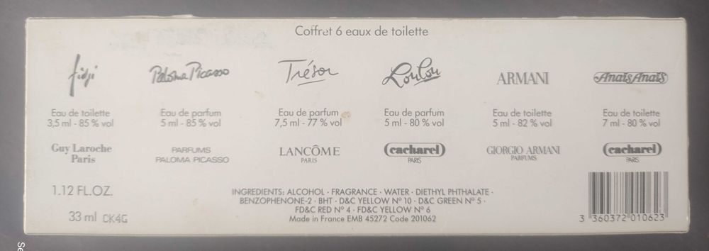 Zestaw miniaturek Parfums Paris Perfum