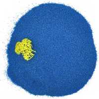Piasek Niebieski Dekoracyjny Barwiony LAS W SŁOIKU 0,6-1,2 mm 1KG