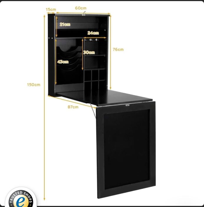 Stół składany półka Costway