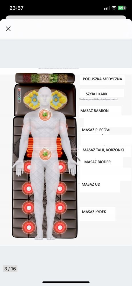 Materac Masujący Mata do masazu