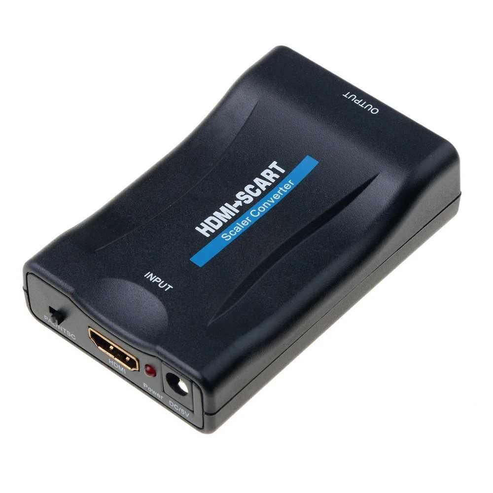 Conversor Adaptador SCART p/ HDMI ou HDMI p/ AV Video + Audio 1080P TV