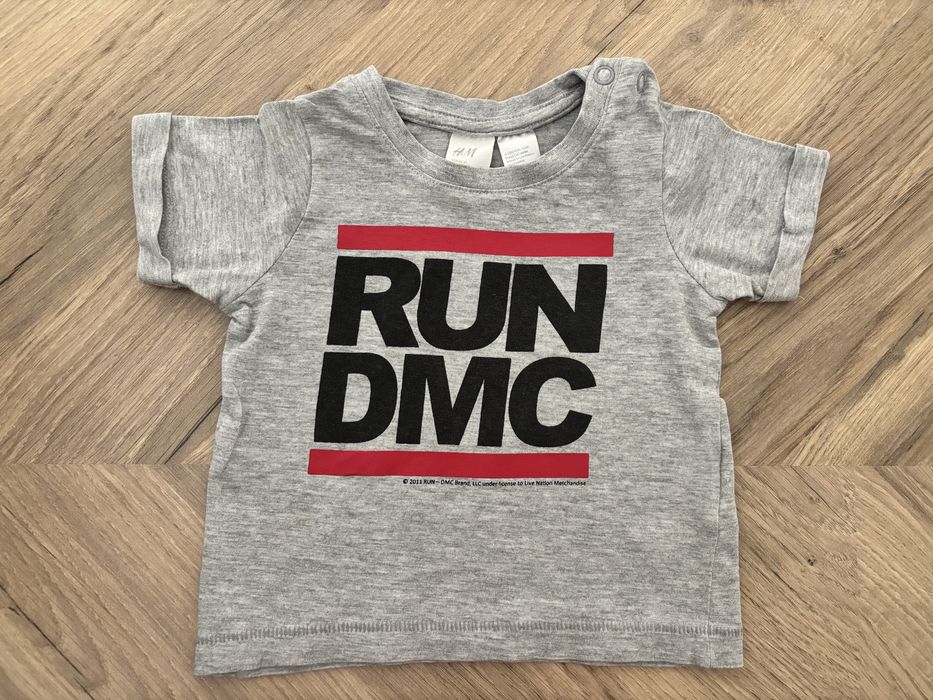 T-shirt, koszulka run dmc, h&m, stan bdb, 62