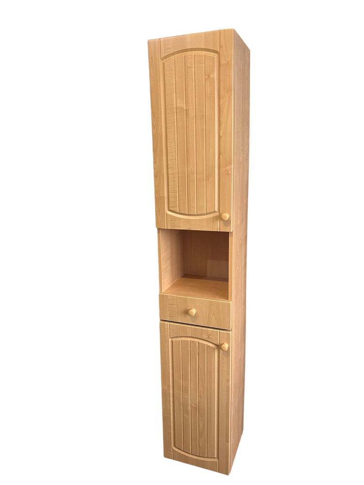 Slupek lazienkowy regal pokojowy salon wysoki braz retro mat
