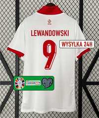 Koszulka reprezentacji Polski Euro 2024 LEWANDOWSKI 9 od reki