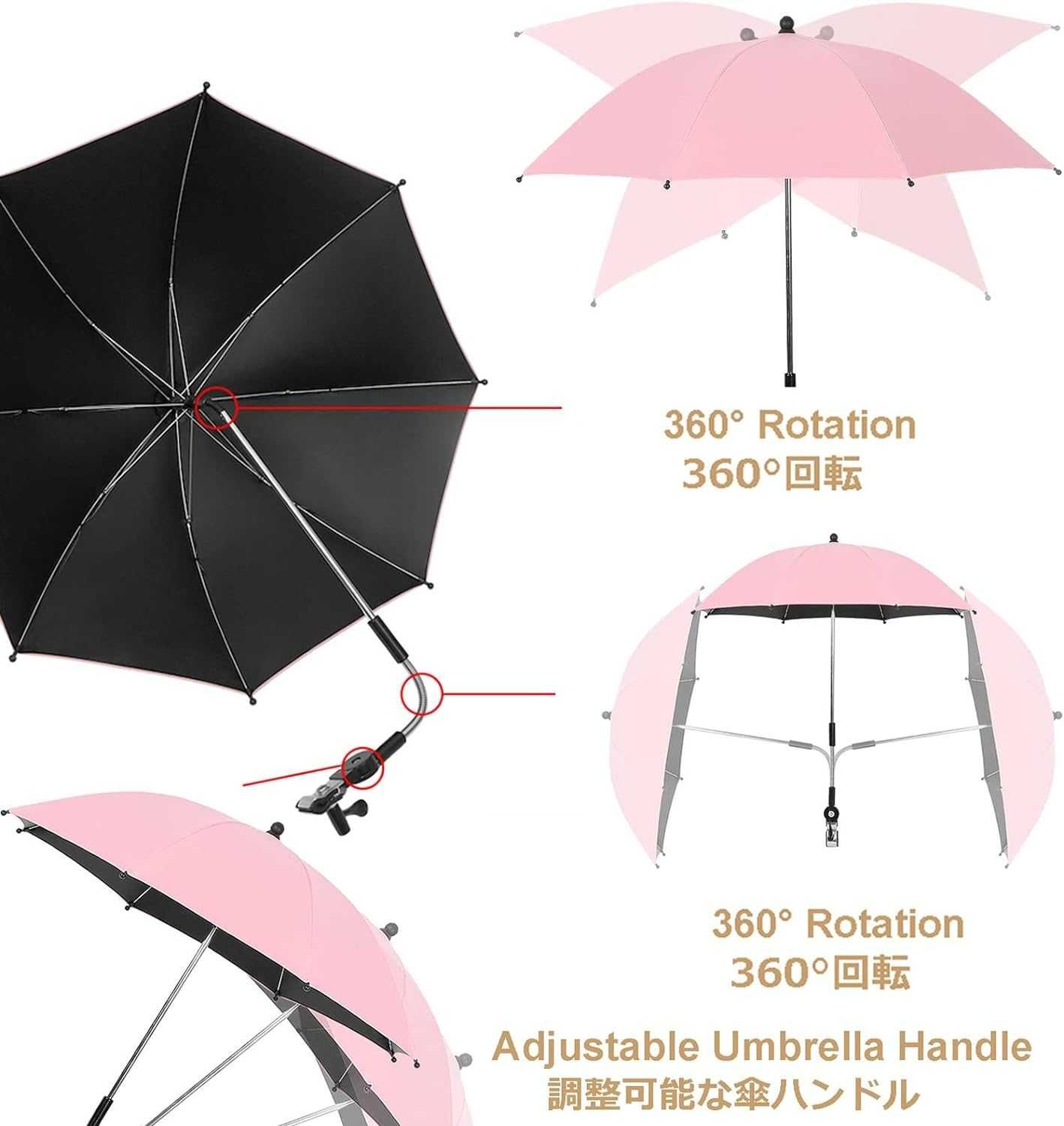 Uniwersalna parasol-ka UV 50+ do wózka baby blue błękit
