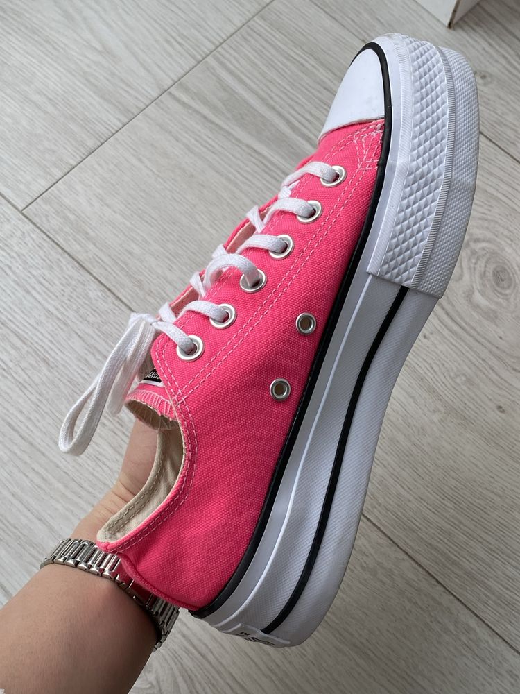 Trampki damskie Converse platforma neonowe różowe rozmiar 37