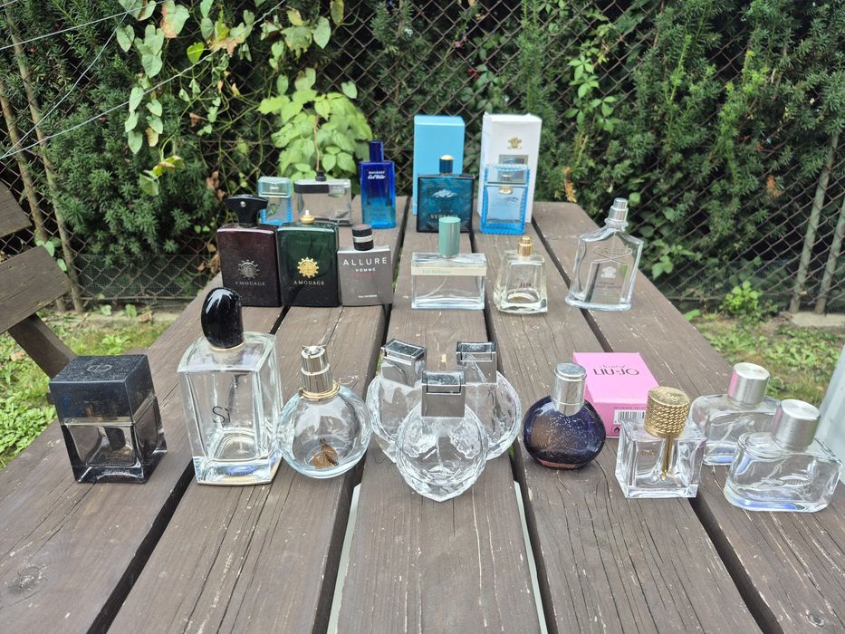 Flakony po perfumach puste oryginalne różne marki nisza mainstream