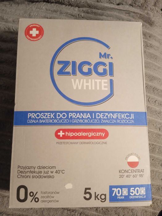 Mr. Ziggi Proszek Do Prania/Dezynfekcji Hipoalergiczny Do Białego 5kg