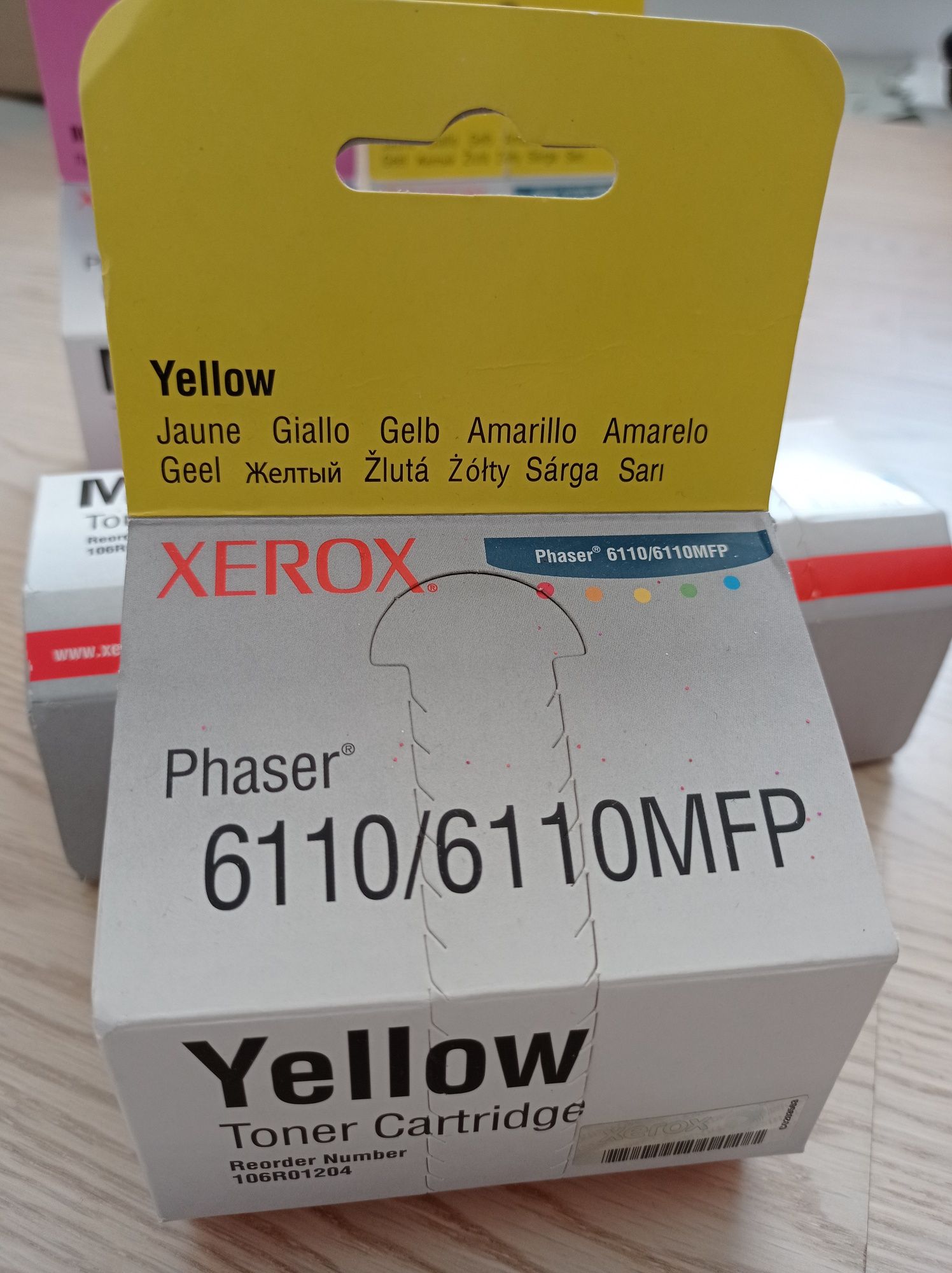 Картридж xerox Phaser 6110/6110MFP пурпурный и жёлтый. Оригинал