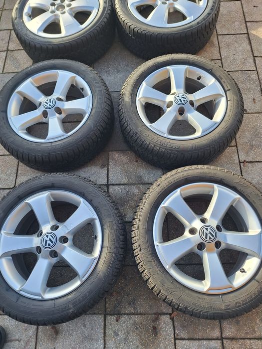 Koła zimowe VW Passat B6 Golf Caddy touran 5x112  205 55 r16 24r.