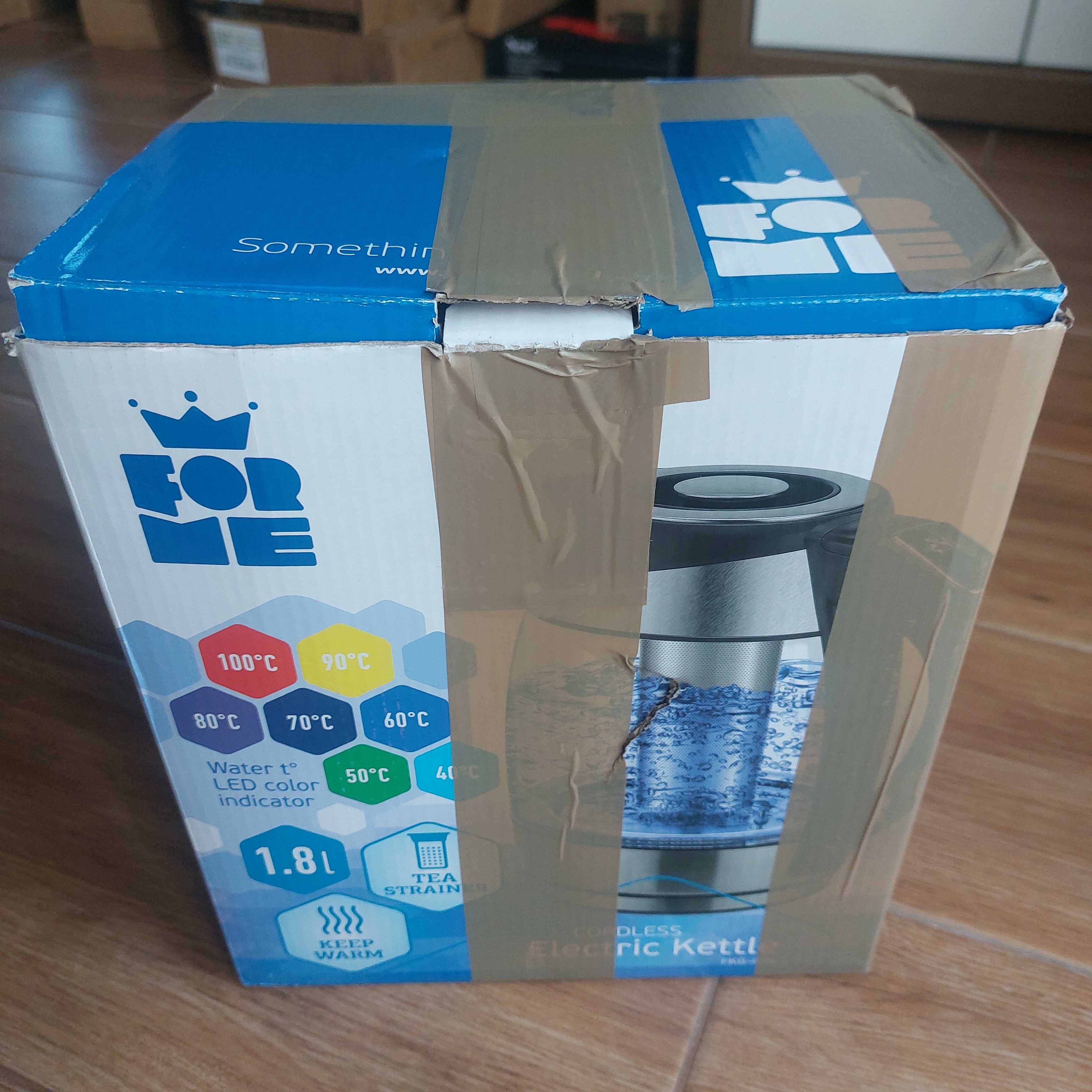 Czajnik ForMe FKG-448 szklany z czytnikiem LED temperatury 1.8 L