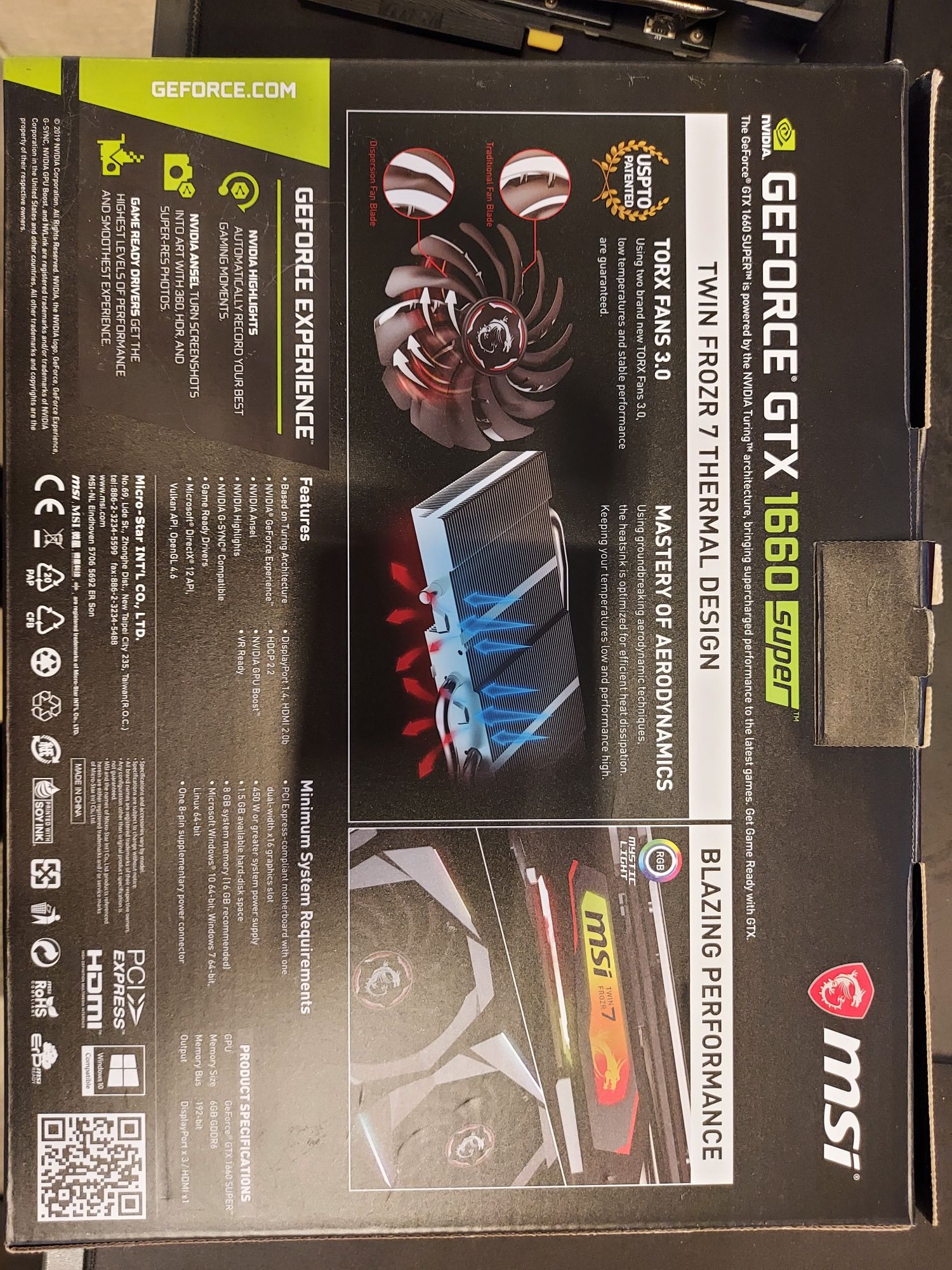 msi GTX 1660 Super Gaming 6GB