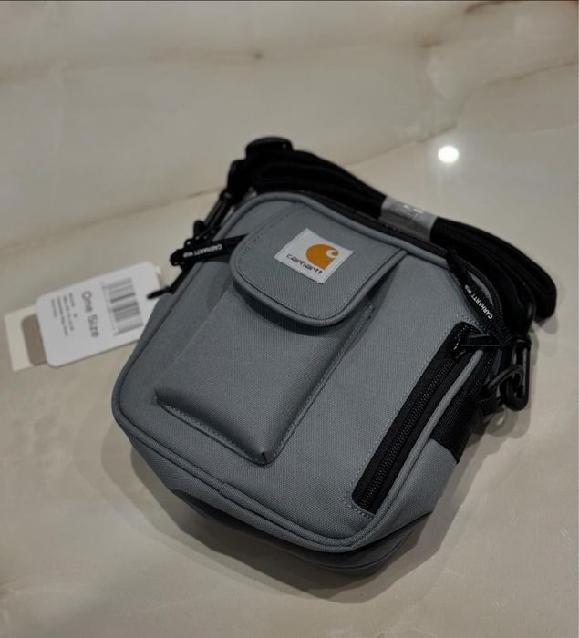 Сумка Carhartt WIP ESSENTIALS BAG чорна сіра оригінал оригинал