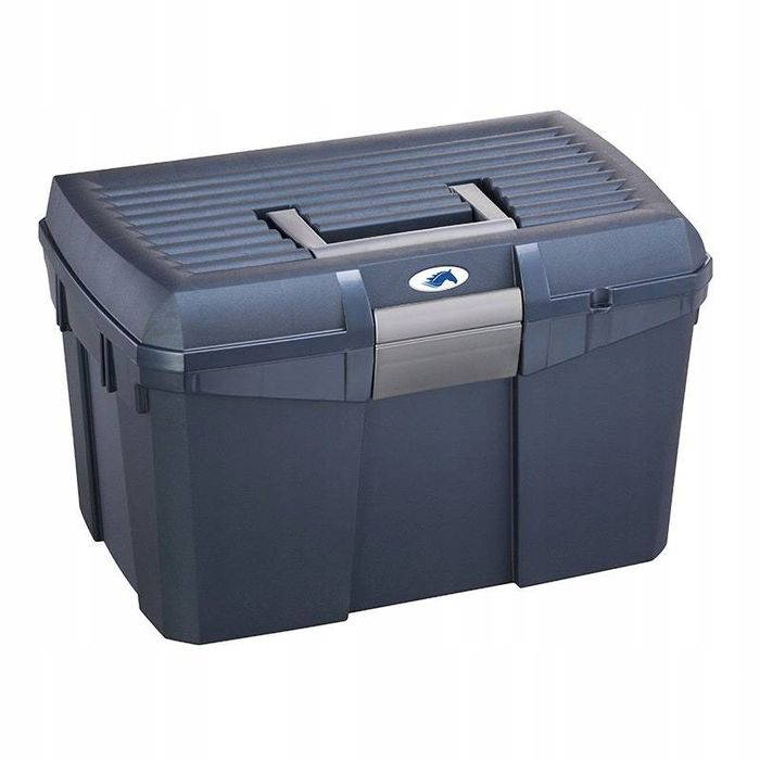 Skrzynka na szczotki dla konia koni Premium - ciemno granatowa