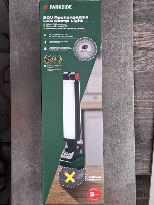 Bezprzewodowa lampa LED 20 V Parkside PLKLA 20-Li A1  nowa