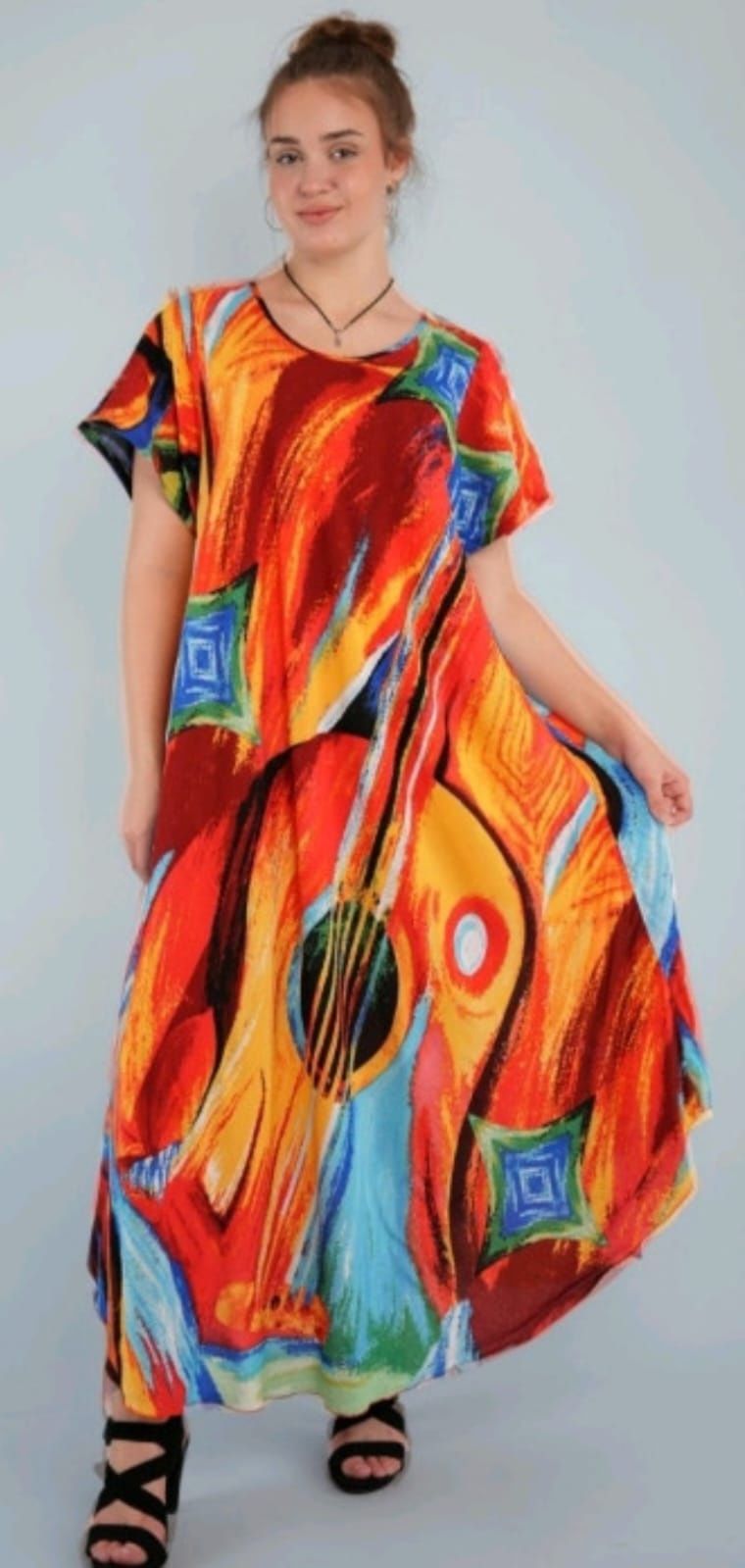 Летнее  стильное штапельное лёгкое платье большого размера 52-64
