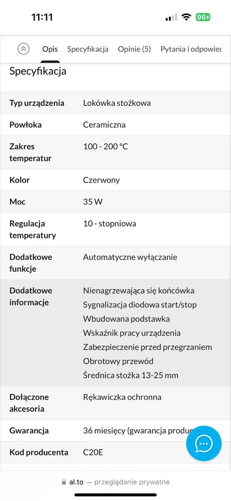 Lokówka stożkowa BaByliss