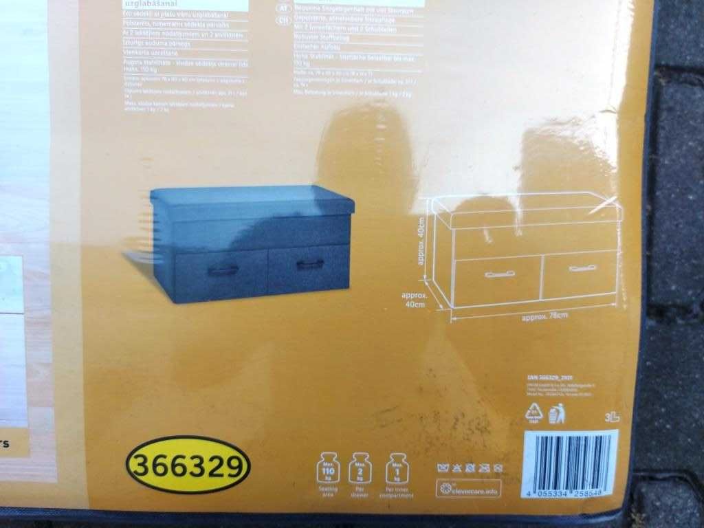 Sofa pufa siedzisko Livarno (Lidl) z szufladami 4 sztuki