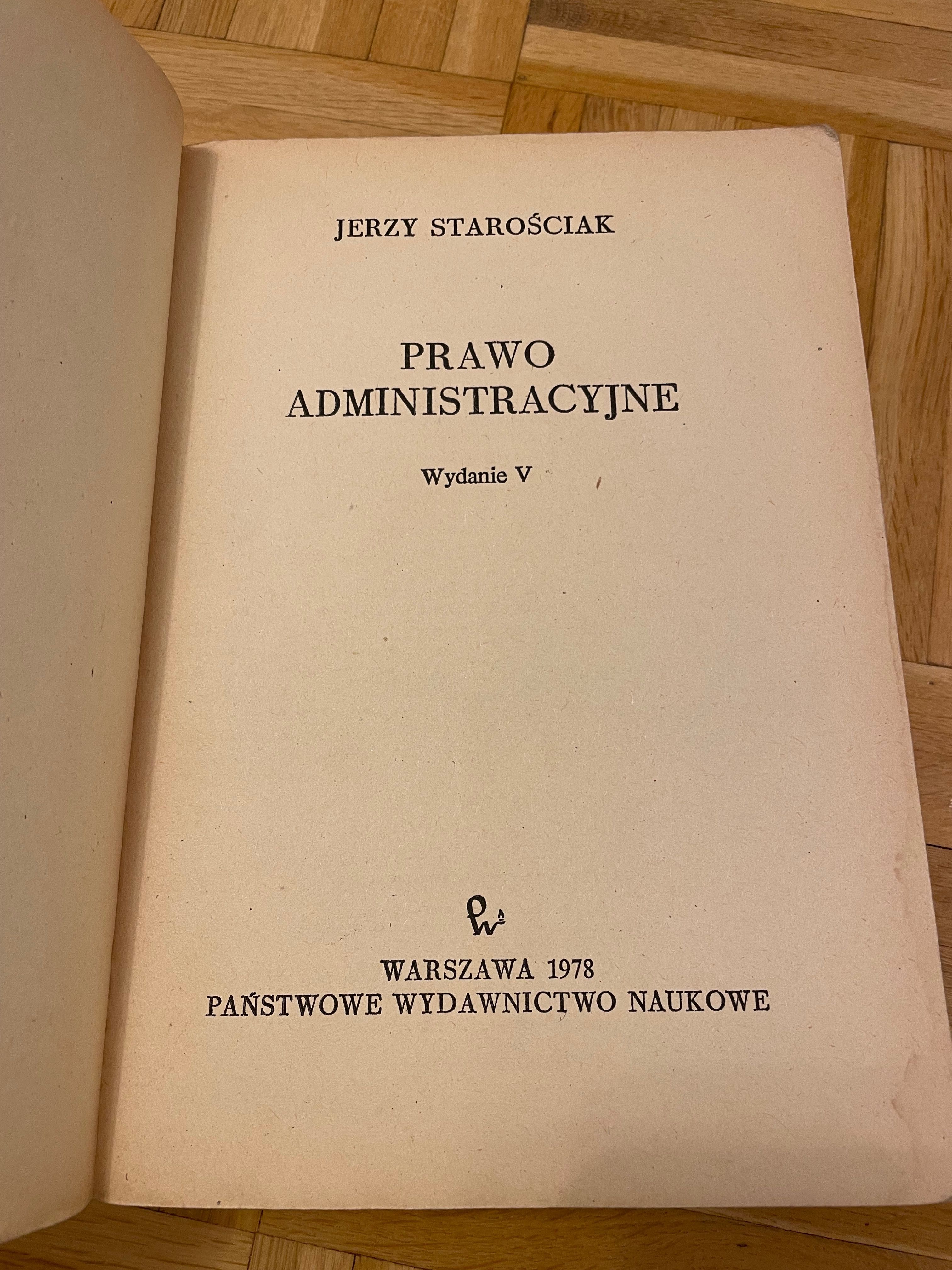 Książka prawo administracyjne Jerzy Starościak 1978 Bardzo dobry Stan