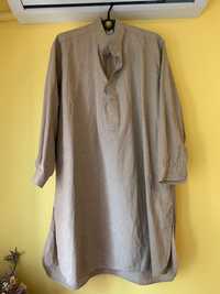 Ungaro,льняное платье рубашка с карманами,лён,М-L