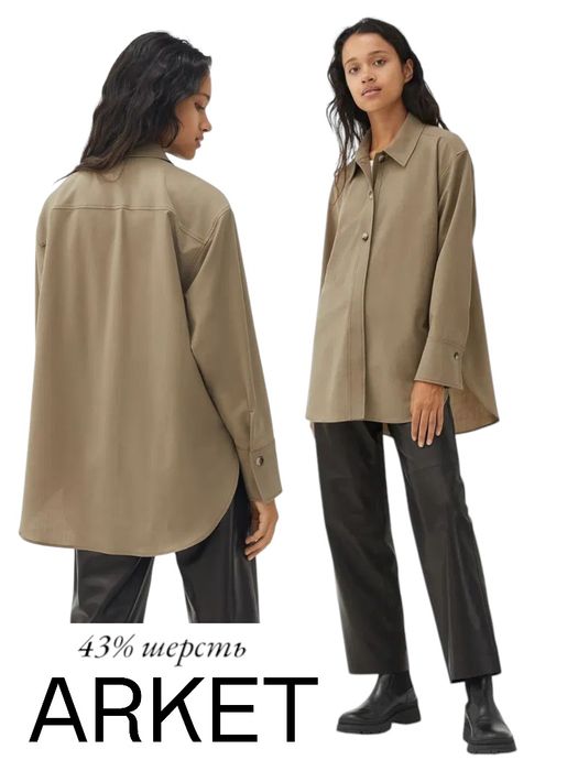 Arket жіноча сорочка оверсайз із шерстяної суміші