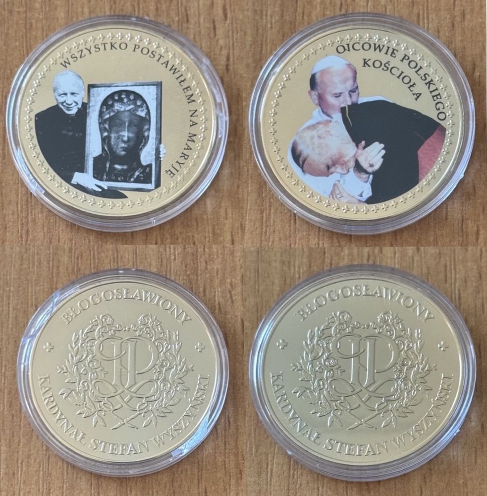 Monety 4 szt. - z okazji beatyfikacji Kard. Stefana Wyszyńskiego