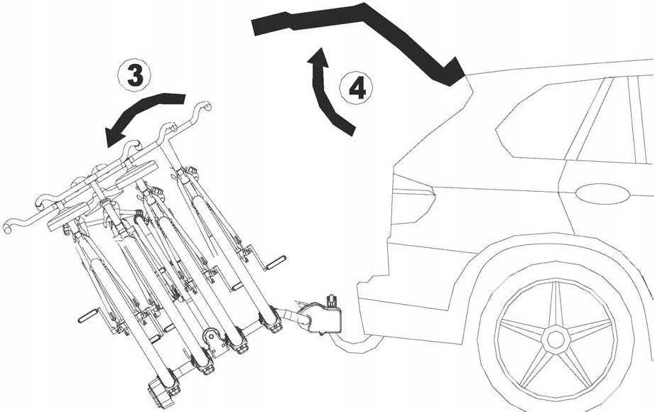 Platforma na 4 rowery bagażnik rowerowy na hak  uchył certyfikat TÜV