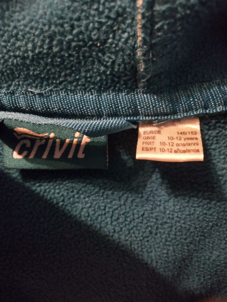 Softshell z kapturem  Crivit ( polar wewnątrz) r.146/152