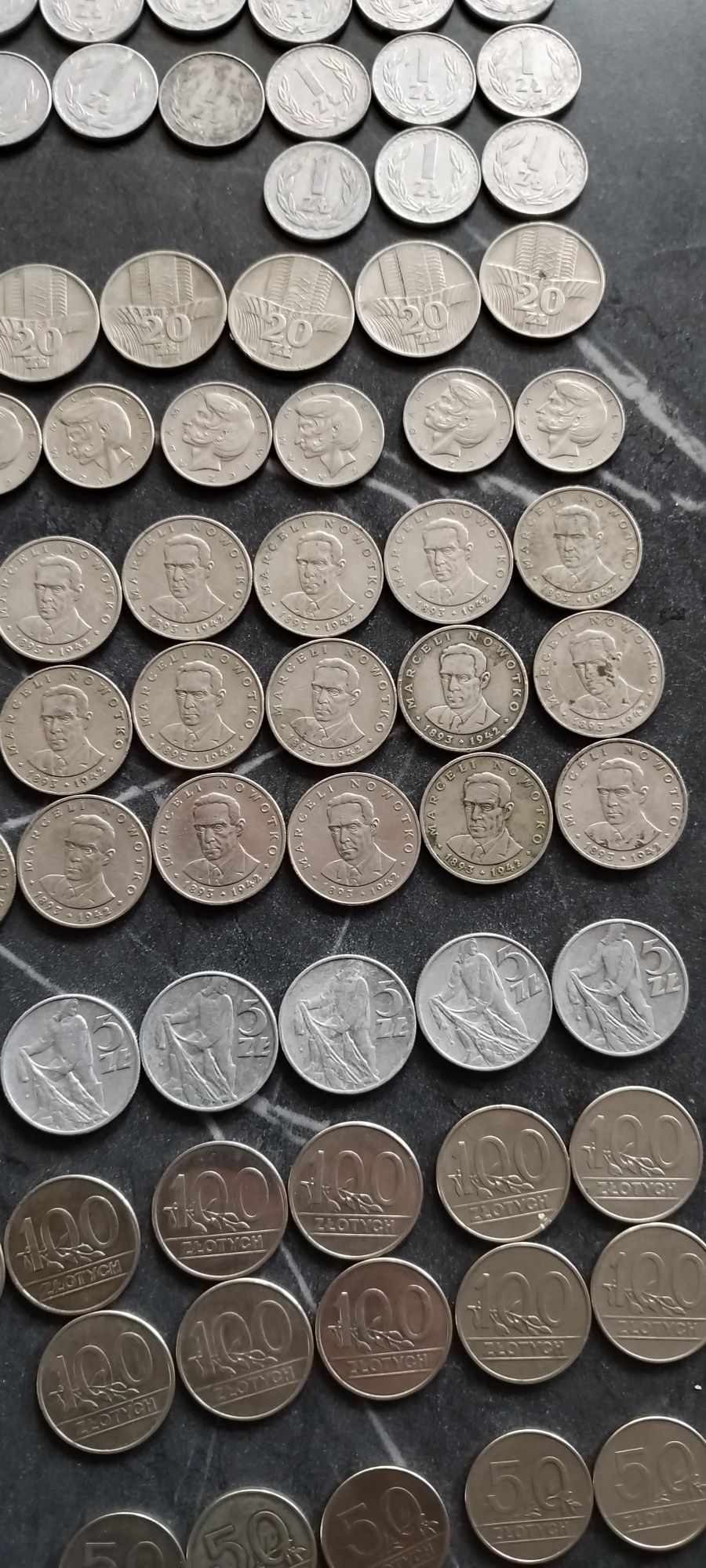 Duży zestaw monet