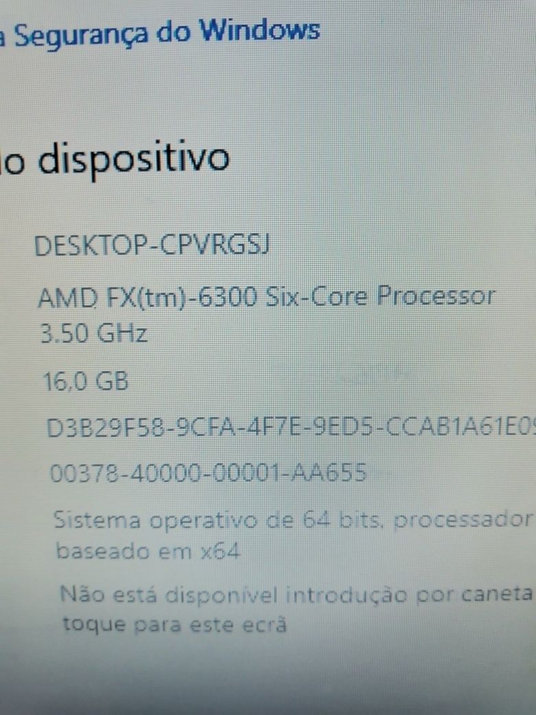 Computador para peças 16 gb RAM