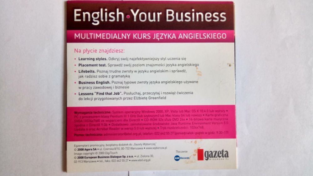 Multimedialny kurs Języka Angielskiego, "English Your Buisness"