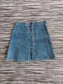 Spódnica jeansowa zapinana na guziki XS/S