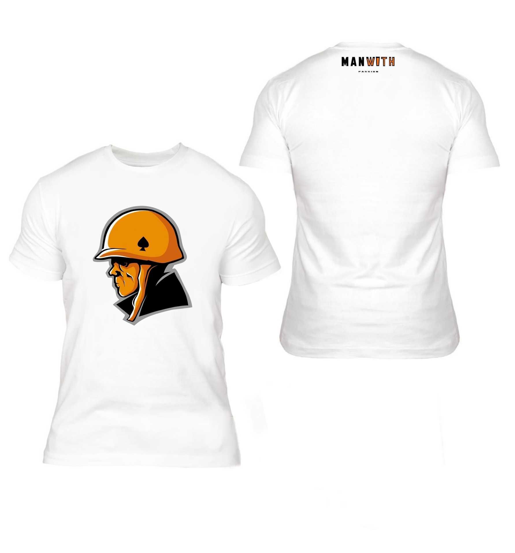 NOWA Koszulka T-shirt PIK SOLDIER XXL, biała wersja SLIM