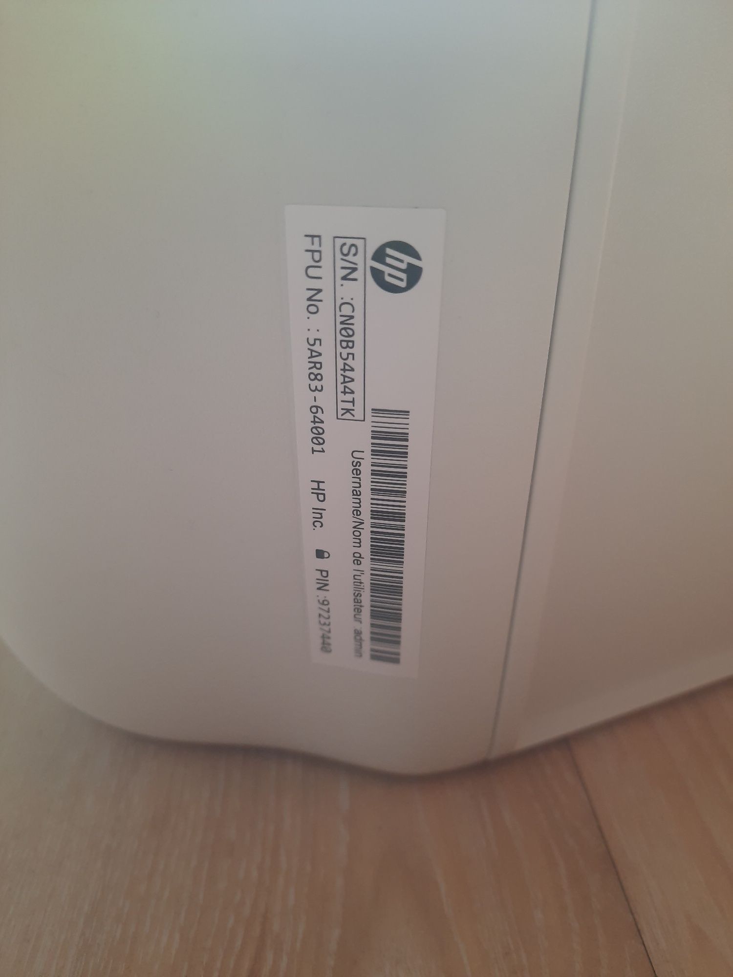 Drukarką Jet hp 20710