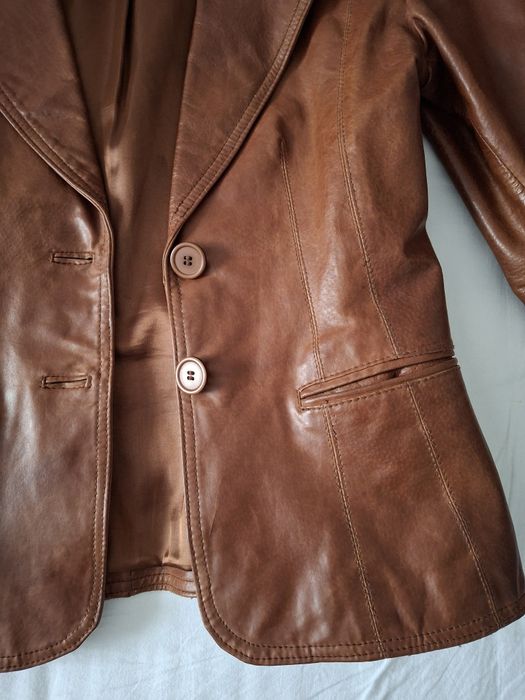 Шкірянка . Шкіряна куртка піджак  S