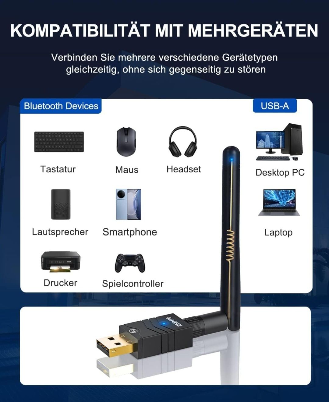 Adapter USB Bluetooth 5.3 EDR Plug and Play