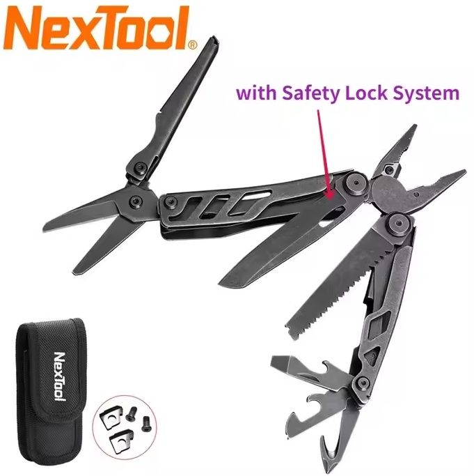 Мультитул з найкращими ножицями| Nextool Flagship Pro black для ЗСУ