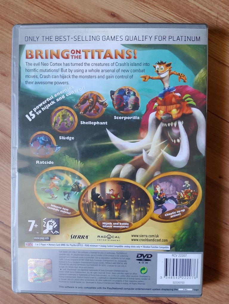 Gra Crash of the Titans PS2 **STAN IDEALNY**