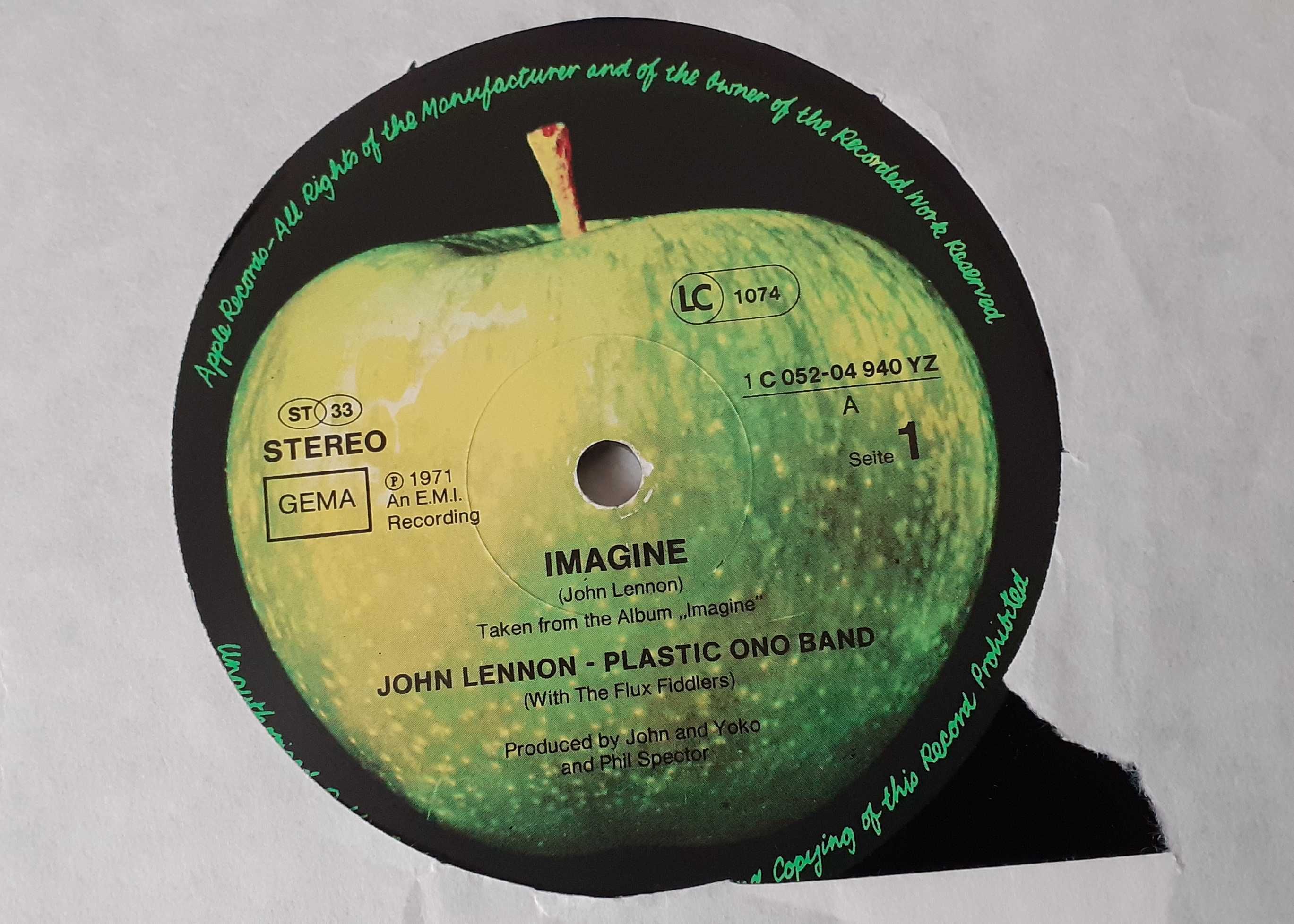Płyta Vinyl Maxi Singiel John Lennon IMAGINE