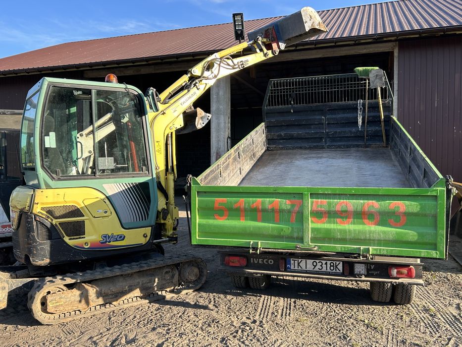 WOLNE TERMINY! Usługi minikoparką + wywrotka do 3,5 t+uslugi wiertnicą