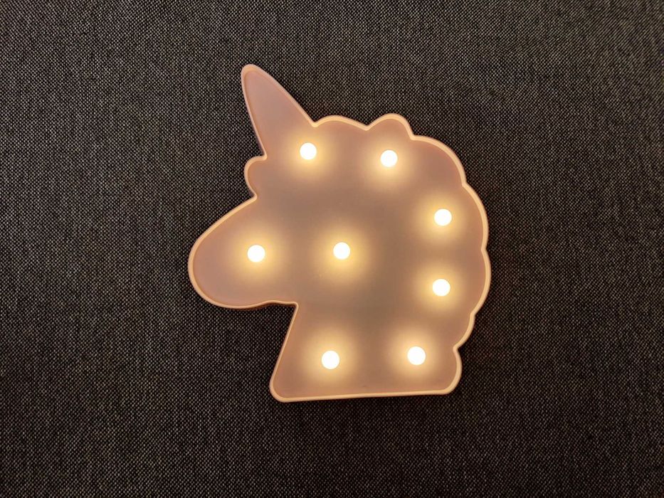 Lampka nocna led jednorożec dziecięca dla dziewczynki