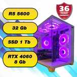Акция ! Игровой компьютер ПК Комп Rezen 5 5600 + 32 Gb + RTX 4060 8Gb