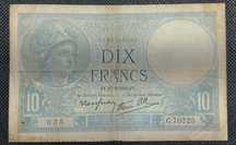 Nota de 10 francos 1939