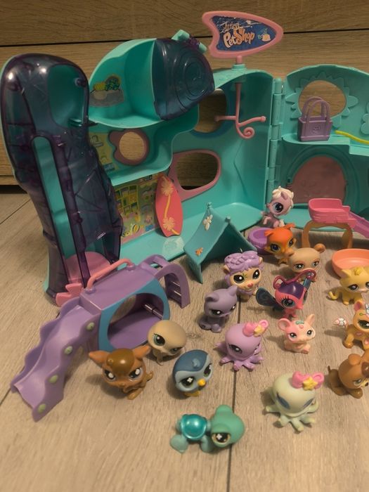 Duży zestaw figurek i mebli lps littlest pet shop